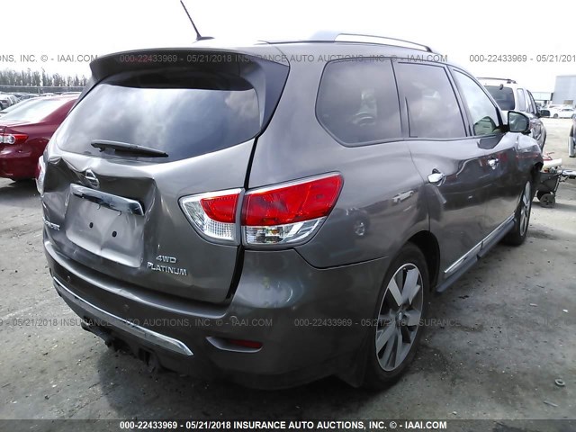 5N1AR2MM9EC730333 - 2014 NISSAN PATHFINDER S/SV/SL/PLATINUM 灰色 照片 4