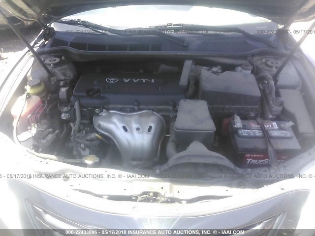 4T4BE46K78R041452 - 2008 TOYOTA CAMRY CE/LE/XLE/SE GRAY photo 10