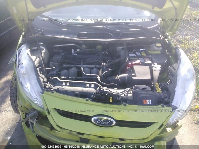 3FADP4FJ1BM161998 - 2011 FORD FIESTA SES GREEN photo 10