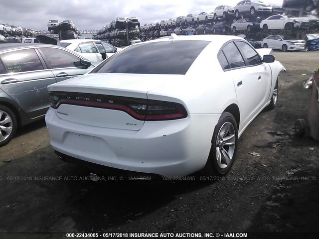 2C3CDXHG0GH129491 - 2016 DODGE CHARGER SXT WHITE photo 4