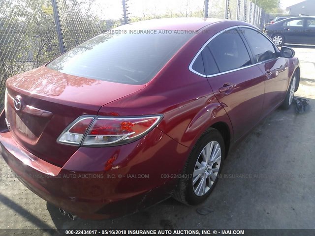 1YVHP82AX95M31460 - 2009 MAZDA 6 I Красный фото 4