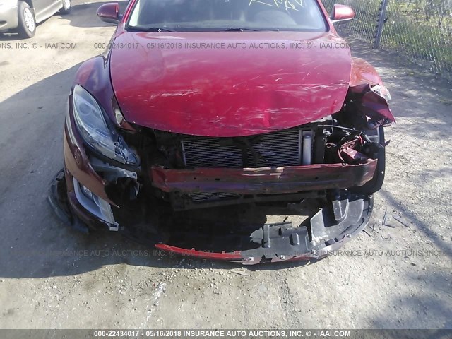 1YVHP82AX95M31460 - 2009 MAZDA 6 I Красный фото 6