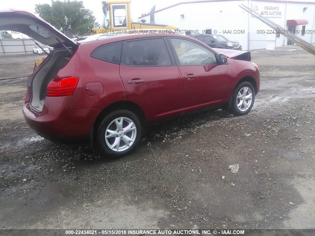 JN8AS58V98W123367 - 2008 NISSAN ROGUE S/SL MAROON photo 4