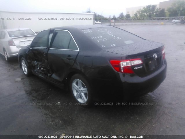 4T1BF1FK9CU073723 - 2012 TOYOTA CAMRY SE/LE/XLE BLACK photo 3