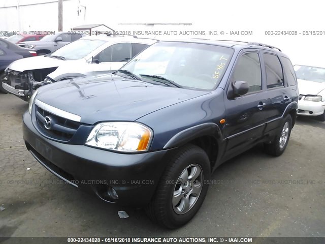 4F2CU08141KM32174 - 2001 MAZDA TRIBUTE LX/ES BLUE photo 2