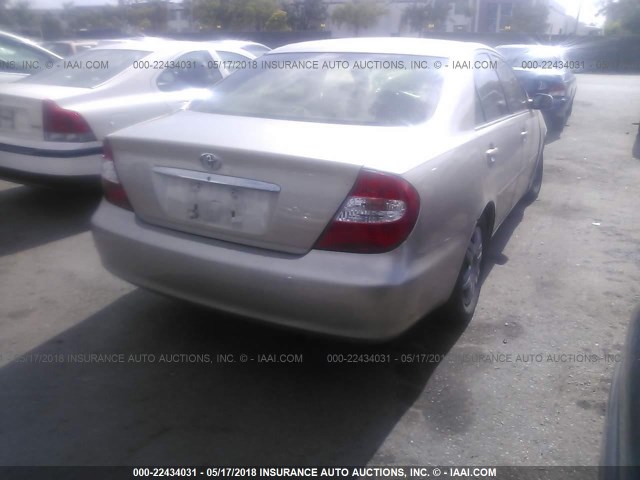 4T1BE32K34U934559 - 2004 TOYOTA CAMRY LE/XLE/SE ოქროსფერი ფოტო 4