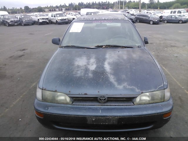 1NXAE09BXRZ144652 - 1994 TOYOTA COROLLA LE/DX მუქი ლურჯი ფოტო 6