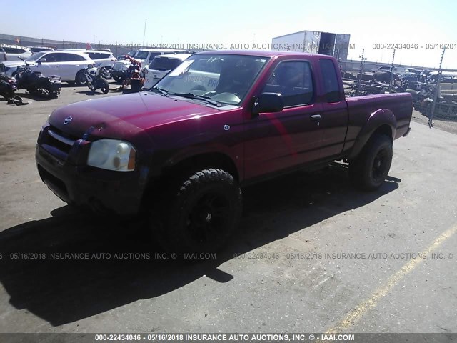 1N6ED26Y93C420813 - 2003 NISSAN FRONTIER KING CAB XE/KING CAB SE RED photo 2