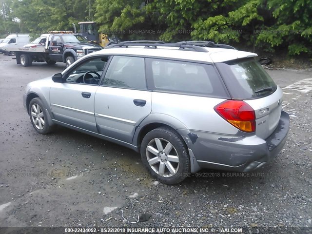 4S4BP61C266306568 - 2006 SUBARU LEGACY OUTBACK 2.5I SILVER photo 3