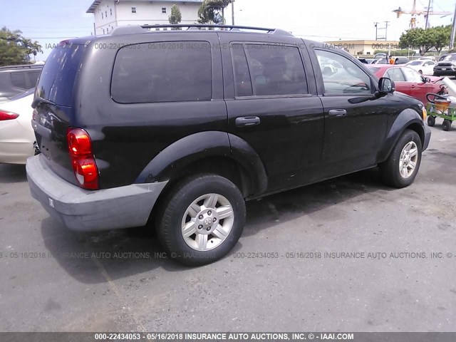 1D8HD38K17F533272 - 2007 DODGE DURANGO SXT BLACK photo 4