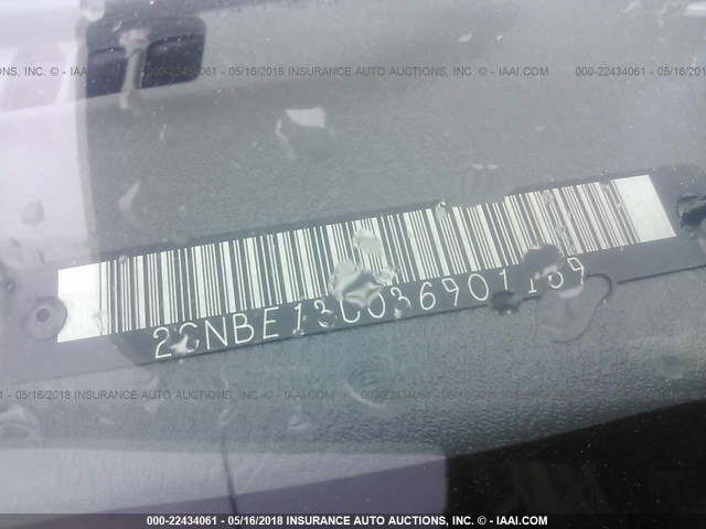 2CNBE13C036901169 - 2003 CHEVROLET TRACKER SILVER photo 9