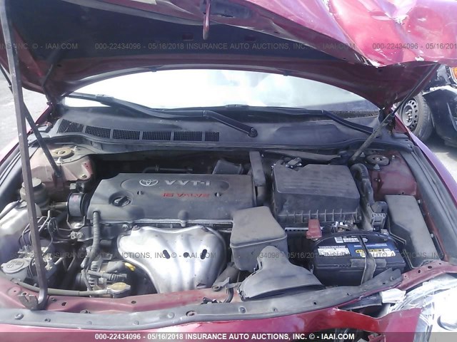 JTNBE46K473016491 - 2007 TOYOTA CAMRY NEW GENERAT CE/LE/XLE/SE PURPLE photo 10