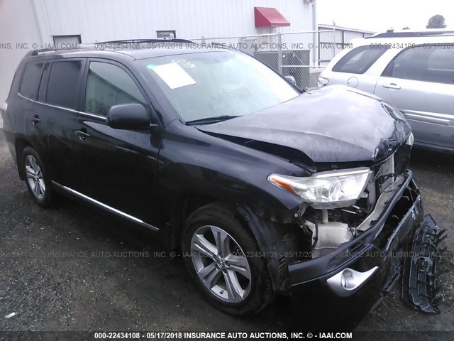 5TDBK3EH3BS080557 - 2011 TOYOTA HIGHLANDER SE BLACK photo 1