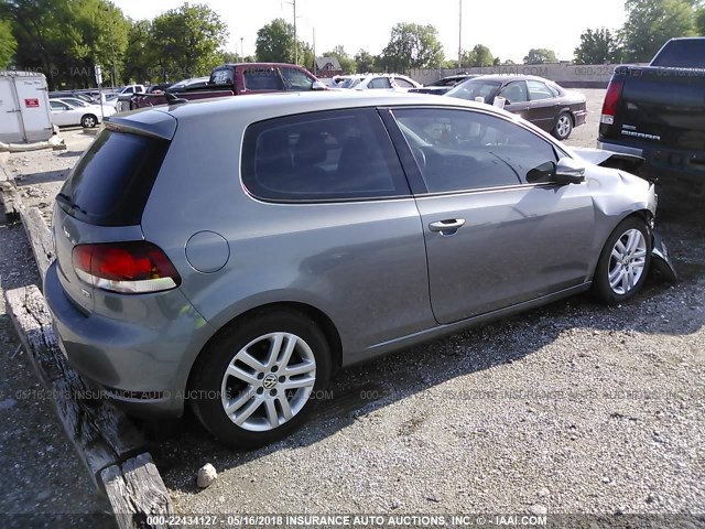 WVWMM7AJXBW327544 - 2011 VOLKSWAGEN GOLF GRAY photo 4