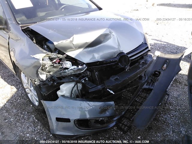 WVWMM7AJXBW327544 - 2011 VOLKSWAGEN GOLF GRAY photo 6