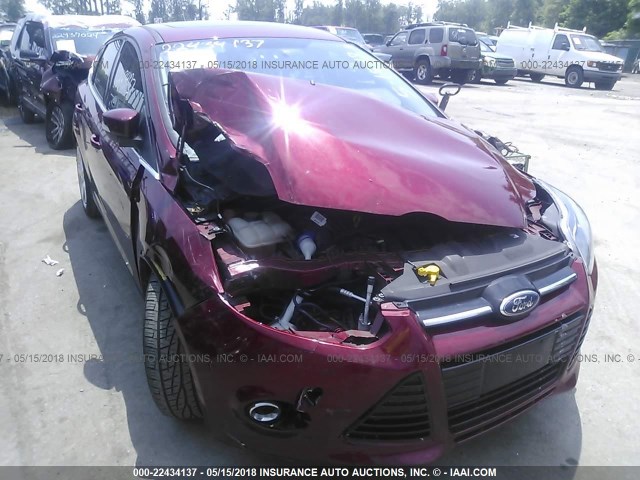 1FADP3N27DL384135 - 2013 FORD FOCUS TITANIUM BURGUNDY photo 6