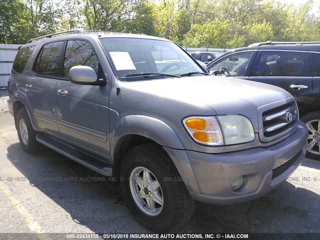 5TDBT48A81S049708 - 2001 TOYOTA SEQUOIA LIMITED GRAY photo 1