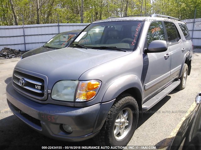 5TDBT48A81S049708 - 2001 TOYOTA SEQUOIA LIMITED GRAY photo 2