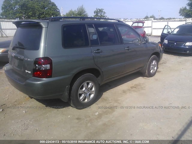 JTEEP21A870231352 - 2007 TOYOTA HIGHLANDER SPORT/LIMITED GREEN photo 4