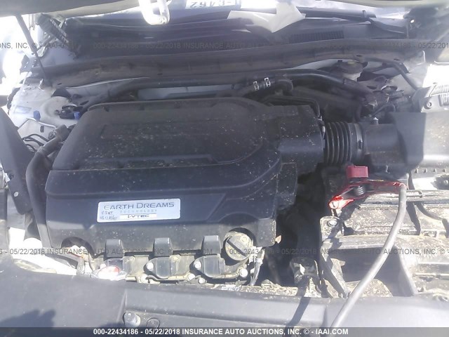 5J6TF1H54EL000715 - 2014 HONDA CROSSTOUR EXL თეთრი ფოტო 10