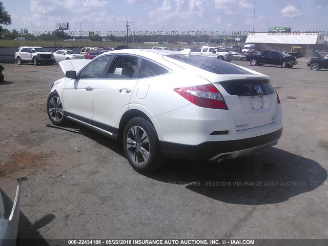 5J6TF1H54EL000715 - 2014 HONDA CROSSTOUR EXL WHITE photo 3