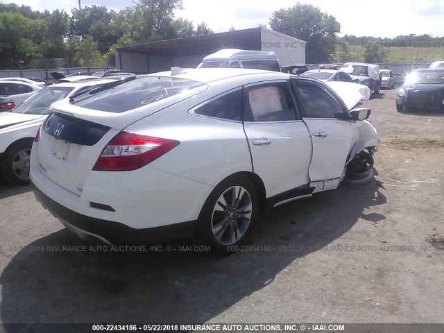 5J6TF1H54EL000715 - 2014 HONDA CROSSTOUR EXL WHITE photo 4