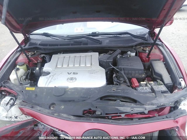 4T1BK3EK0BU124968 - 2011 TOYOTA CAMRY SE/LE/XLE 红色 照片 10