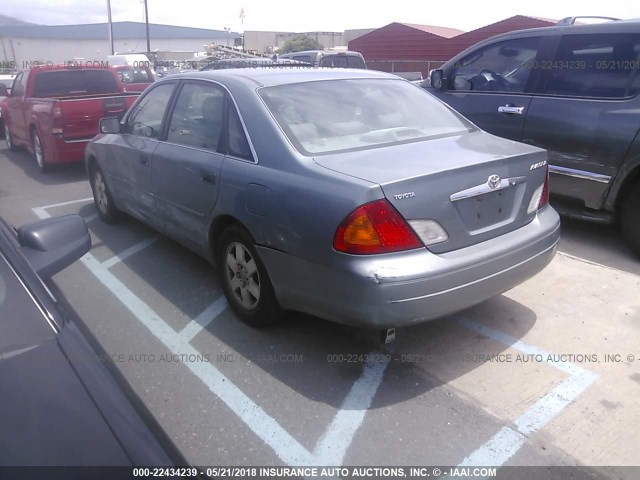 4T1BF28B62U244283 - 2002 TOYOTA AVALON XL/XLS GREEN photo 3