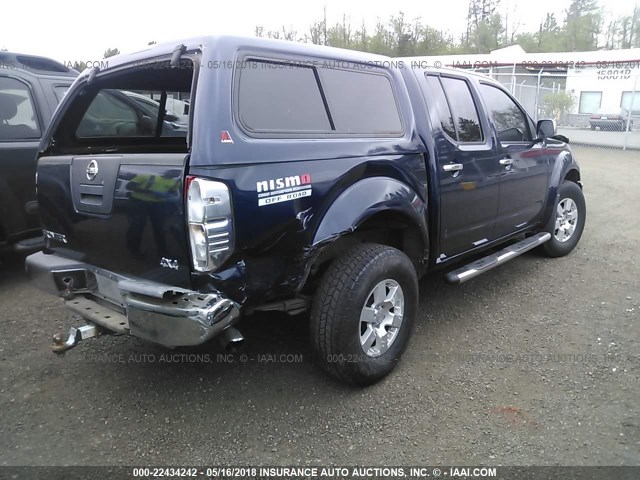 1N6AD07WX7C447184 - 2007 NISSAN FRONTIER CREW CAB LE/SE/OFF ROAD BLUE photo 4