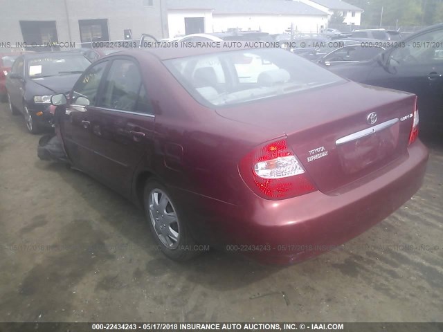 4T1BE30K33U126083 - 2003 TOYOTA CAMRY LE/XLE/SE წითელი ფოტო 3