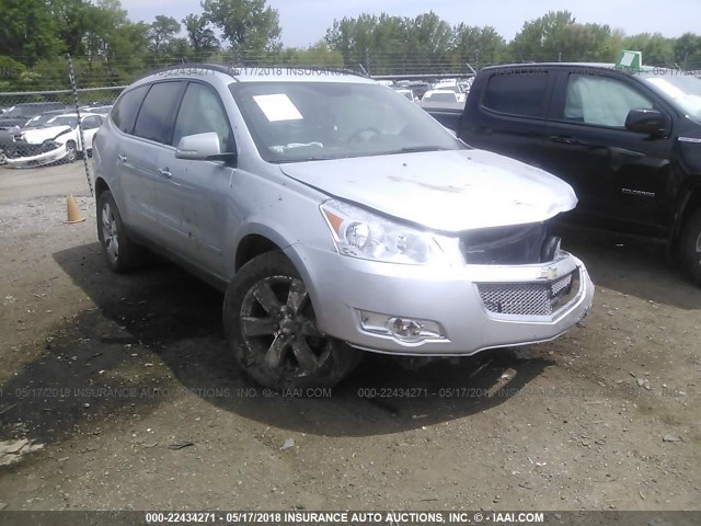 1GNKRLED8CJ208483 - 2012 CHEVROLET TRAVERSE LTZ SILVER photo 1