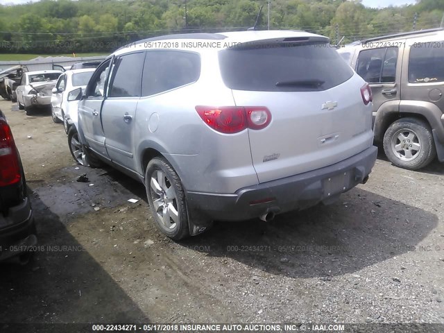 1GNKRLED8CJ208483 - 2012 CHEVROLET TRAVERSE LTZ SILVER photo 3