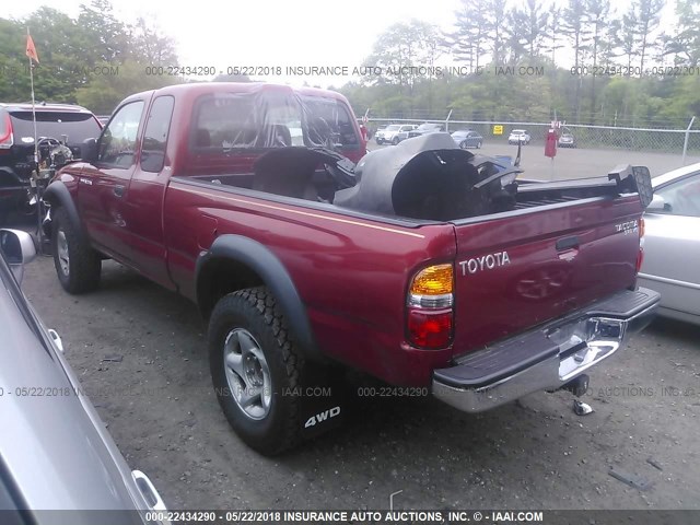 5TEWN72N54Z385963 - 2004 TOYOTA TACOMA XTRACAB RED photo 3