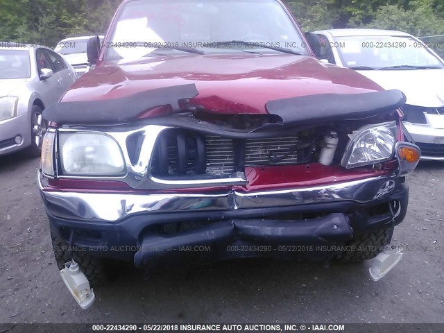 5TEWN72N54Z385963 - 2004 TOYOTA TACOMA XTRACAB RED photo 6