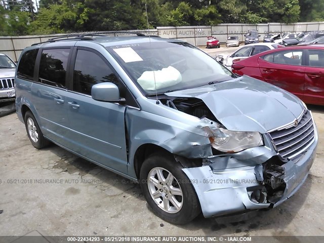 2A8HR54P58R611536 - 2008 CHRYSLER TOWN & COUNTRY TOURING Light Blue photo 1