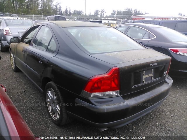 YV1RS58D522165730 - 2002 VOLVO S60 2.4T BLACK photo 3