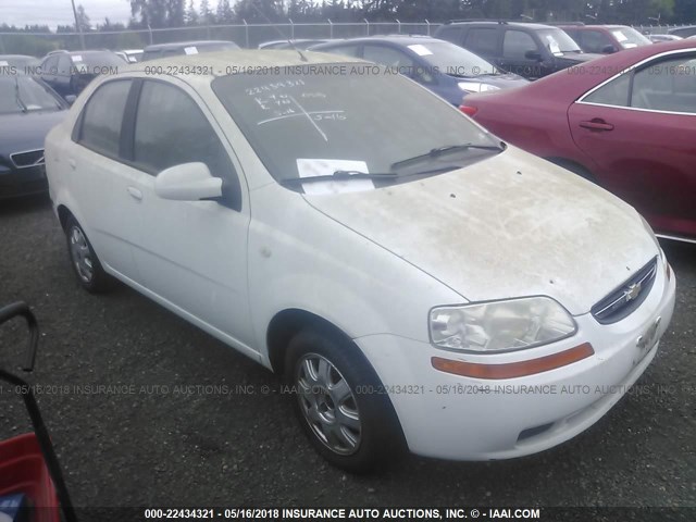 KL1TD52655B366538 - 2005 CHEVROLET AVEO LS WHITE photo 1