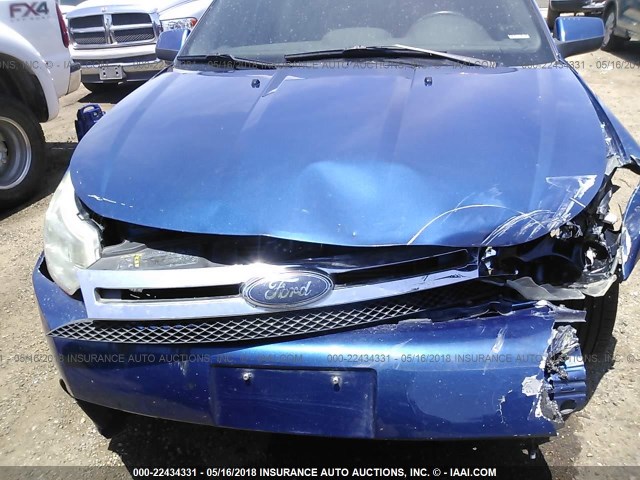 1FAHP36N89W126450 - 2009 FORD FOCUS SES BLUE photo 6