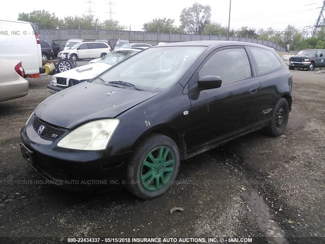 SHHEP33542U301464 - 2002 HONDA CIVIC SI BLACK photo 2