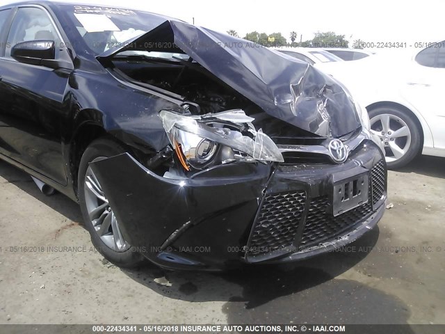 4T1BF1FKXFU059298 - 2015 TOYOTA CAMRY LE/XLE/SE/XSE BLACK photo 6
