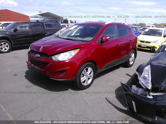 KM8JU3AC4CU364160 - 2012 HYUNDAI TUCSON GLS/LIMITED RED photo 2