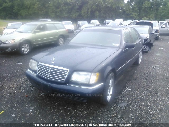 WDBGA33E8SA216419 - 1995 MERCEDES-BENZ S 320 BLUE photo 2