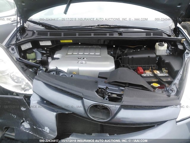 5TDYK4CC6AS309755 - 2010 TOYOTA SIENNA XLE/XLE LIMITED GRAY photo 10