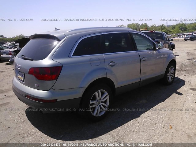 WA1AY74L09D017522 - 2009 AUDI Q7 3.6 QUATTRO SILVER photo 4