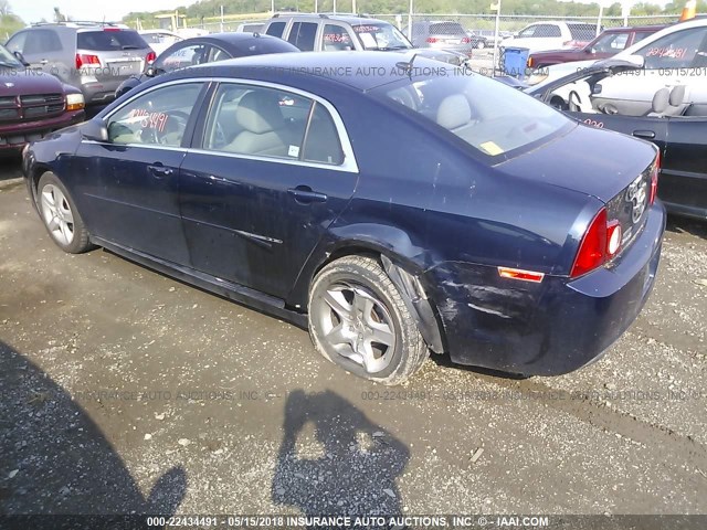1G1ZB5E18BF312091 - 2011 CHEVROLET MALIBU LS Dark Blue photo 3
