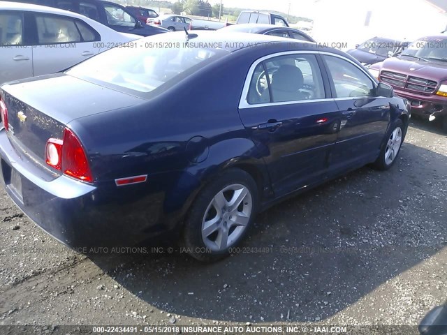 1G1ZB5E18BF312091 - 2011 CHEVROLET MALIBU LS Dark Blue photo 4