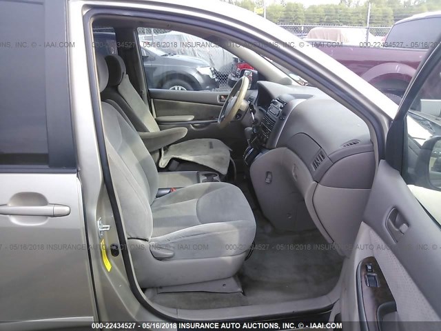 5TDZA23C36S507647 - 2006 TOYOTA SIENNA CE/LE GOLD photo 5