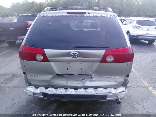 5TDZA23C36S507647 - 2006 TOYOTA SIENNA CE/LE GOLD photo 6