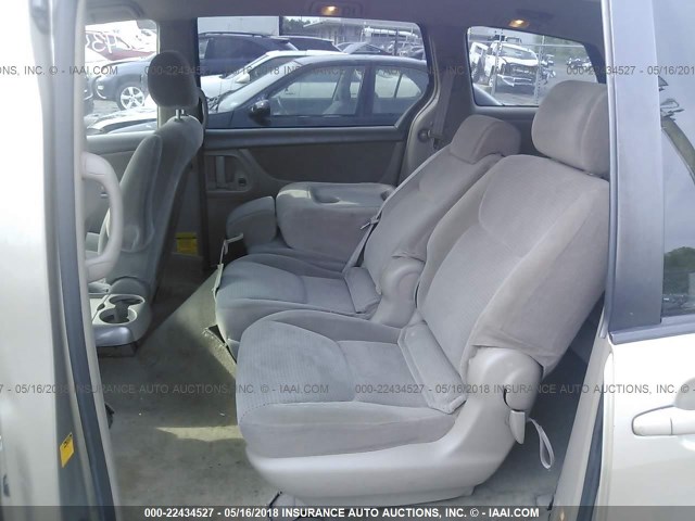 5TDZA23C36S507647 - 2006 TOYOTA SIENNA CE/LE GOLD photo 8