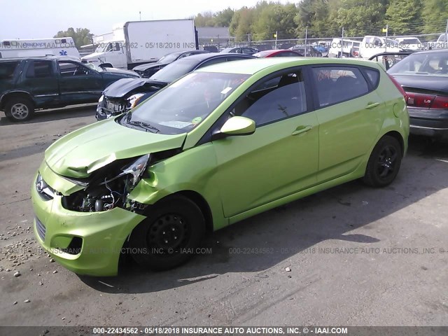 KMHCU5AE6CU037670 - 2012 HYUNDAI ACCENT GLS/GS/SE GREEN photo 2